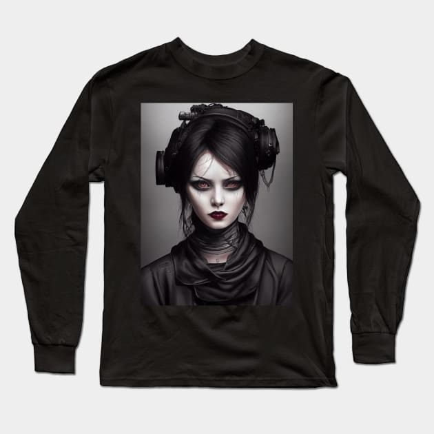 Industrial Goth Witch Long Sleeve T-Shirt by The Multiverse is Female